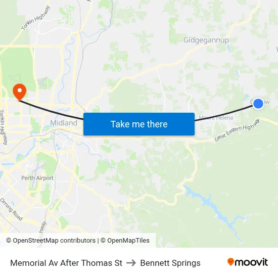Memorial Av After Thomas St to Bennett Springs map