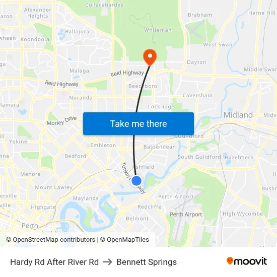 Hardy Rd After River Rd to Bennett Springs map