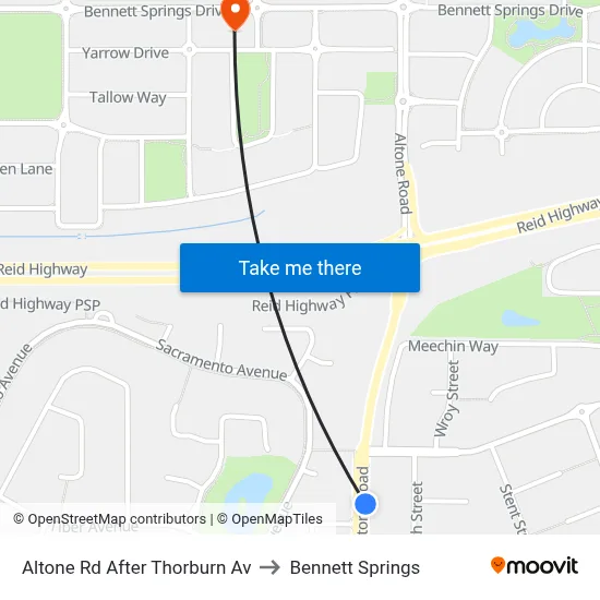 Altone Rd After Thorburn Av to Bennett Springs map