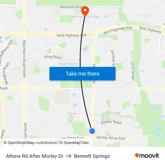 Altone Rd After Morley Dr to Bennett Springs map