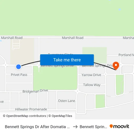 Bennett Springs Dr After Domatia Bvd to Bennett Springs map