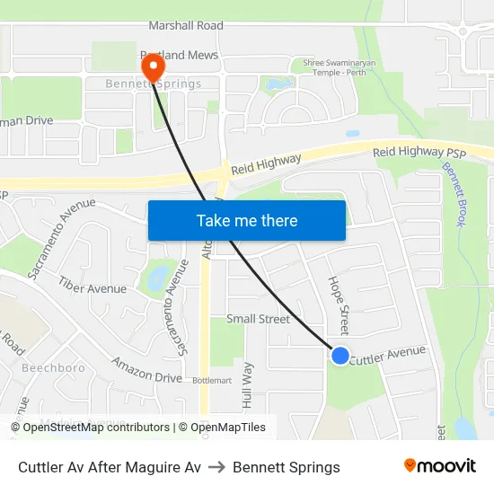 Cuttler Av After Maguire Av to Bennett Springs map