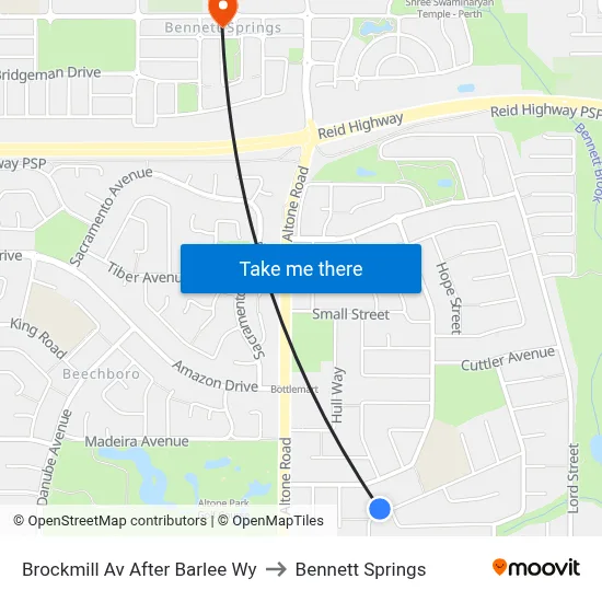 Brockmill Av After Barlee Wy to Bennett Springs map