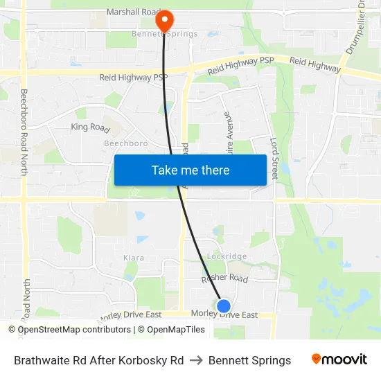 Brathwaite Rd After Korbosky Rd to Bennett Springs map