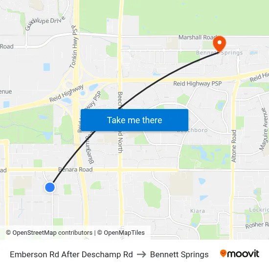 Emberson Rd After Deschamp Rd to Bennett Springs map