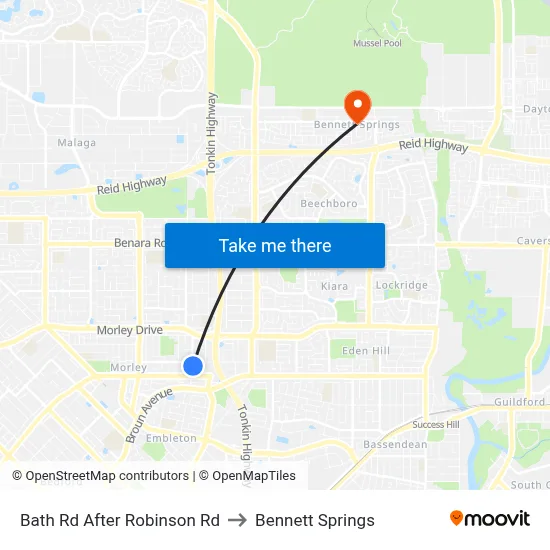 Bath Rd After Robinson Rd to Bennett Springs map