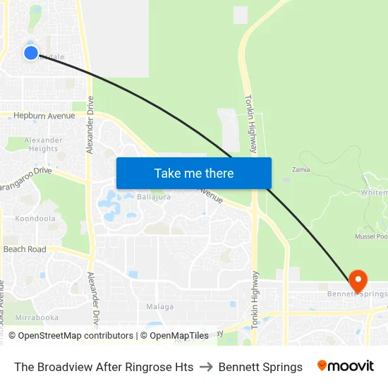 The Broadview   After Ringrose Hts to Bennett Springs map