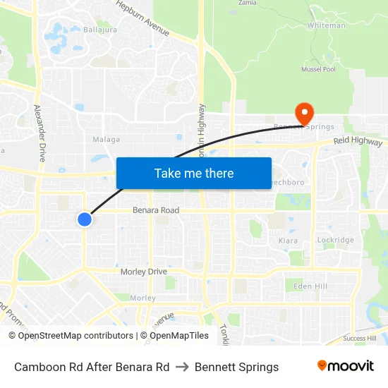 Camboon Rd After Benara Rd to Bennett Springs map