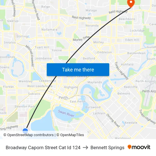 Broadway   Caporn Street Cat Id 124 to Bennett Springs map