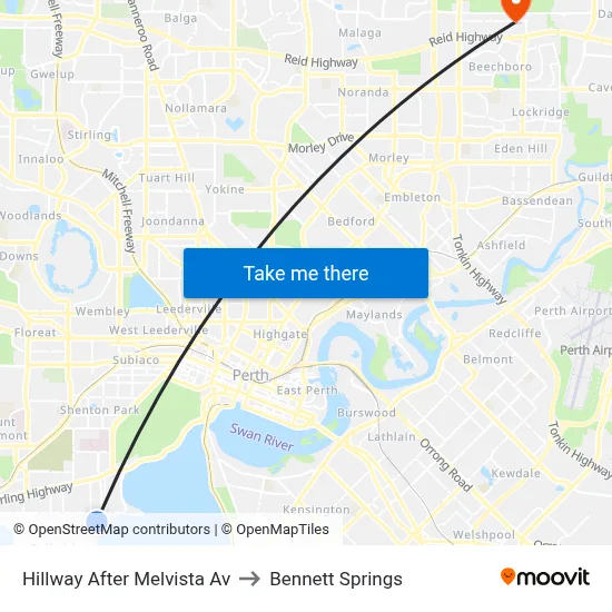 Hillway   After Melvista Av to Bennett Springs map