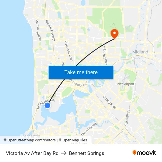 Victoria Av After Bay Rd to Bennett Springs map