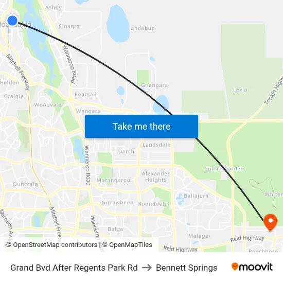 Grand Bvd After Regents Park Rd to Bennett Springs map