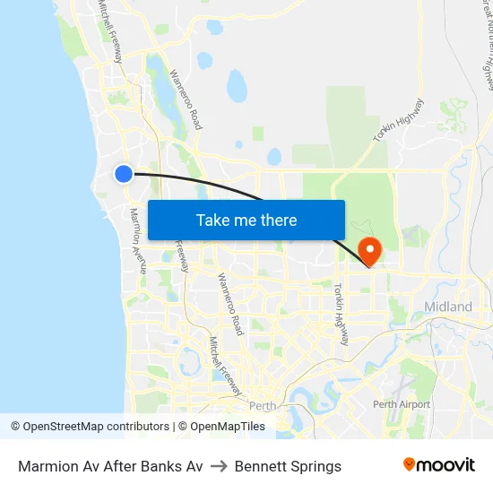 Marmion Av After Banks Av to Bennett Springs map