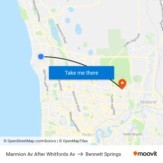 Marmion Av After Whitfords Av to Bennett Springs map