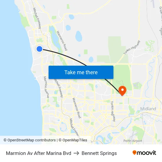 Marmion Av After Marina Bvd to Bennett Springs map