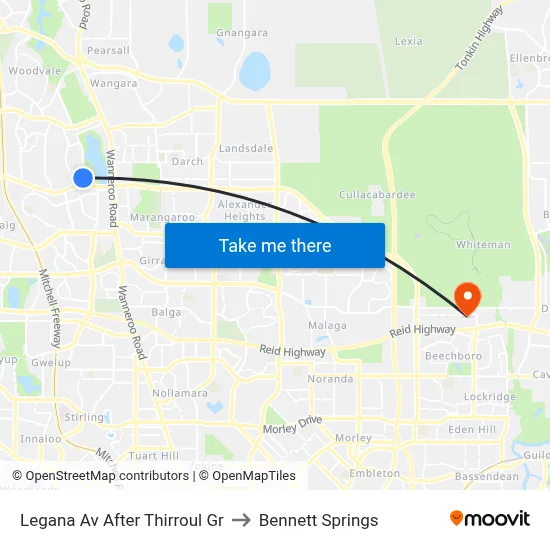 Legana Av After Thirroul Gr to Bennett Springs map
