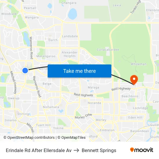 Erindale Rd After Ellersdale Av to Bennett Springs map
