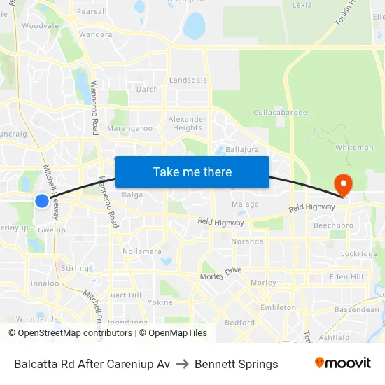 Balcatta Rd After Careniup Av to Bennett Springs map