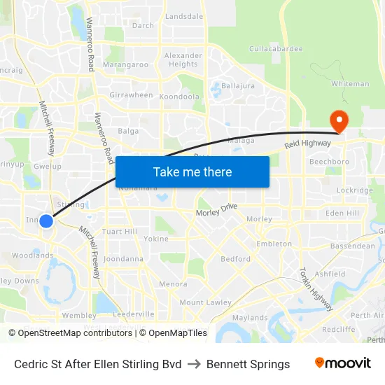 Cedric St After Ellen Stirling Bvd to Bennett Springs map