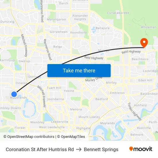 Coronation St After Huntriss Rd to Bennett Springs map