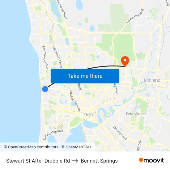 Stewart St After Drabble Rd to Bennett Springs map