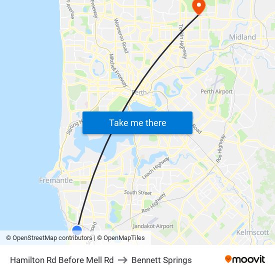 Hamilton Rd Before Mell Rd to Bennett Springs map