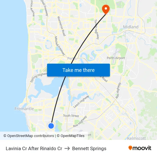 Lavinia Cr After Rinaldo Cr to Bennett Springs map