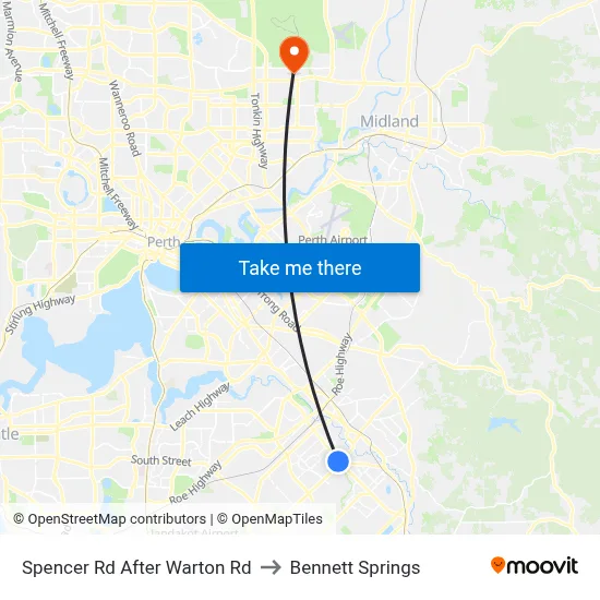 Spencer Rd After Warton Rd to Bennett Springs map