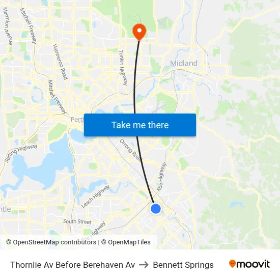 Thornlie Av Before Berehaven Av to Bennett Springs map