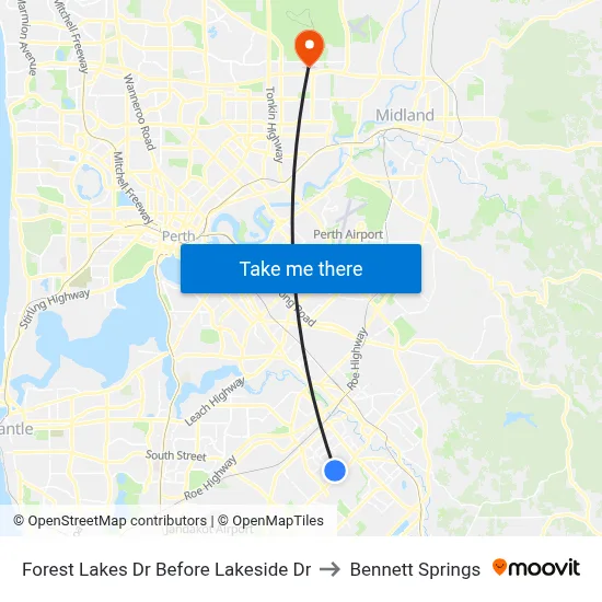 Forest Lakes Dr Before Lakeside Dr to Bennett Springs map