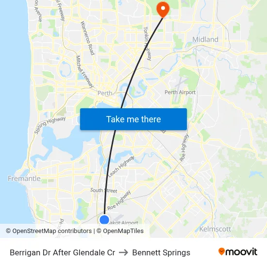Berrigan Dr After Glendale Cr to Bennett Springs map