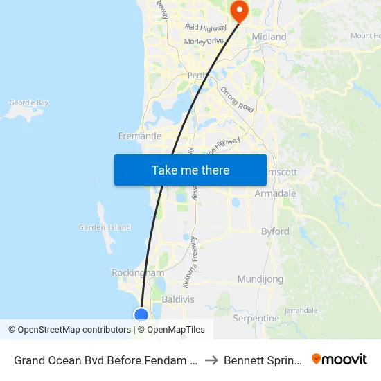 Grand Ocean Bvd Before Fendam St to Bennett Springs map
