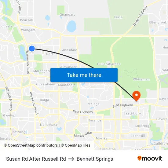 Susan Rd After Russell Rd to Bennett Springs map