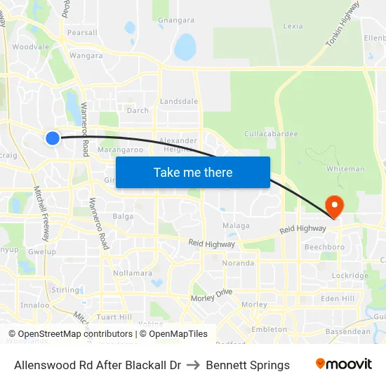 Allenswood Rd After Blackall Dr to Bennett Springs map
