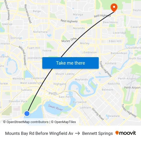 Mounts Bay Rd Before Wingfield Av to Bennett Springs map