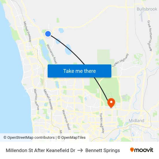 Millendon St After Keanefield Dr to Bennett Springs map
