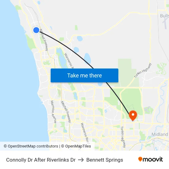 Connolly Dr After Riverlinks Dr to Bennett Springs map