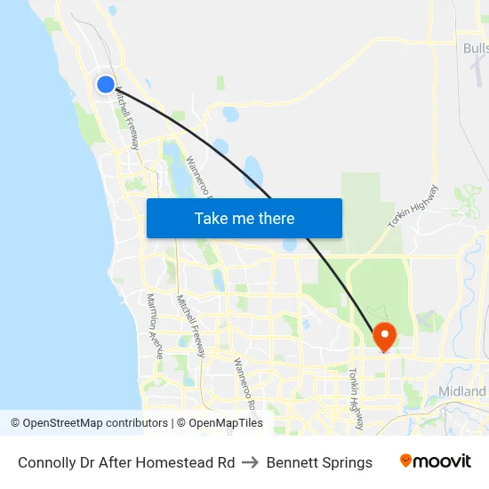 Connolly Dr After Homestead Rd to Bennett Springs map