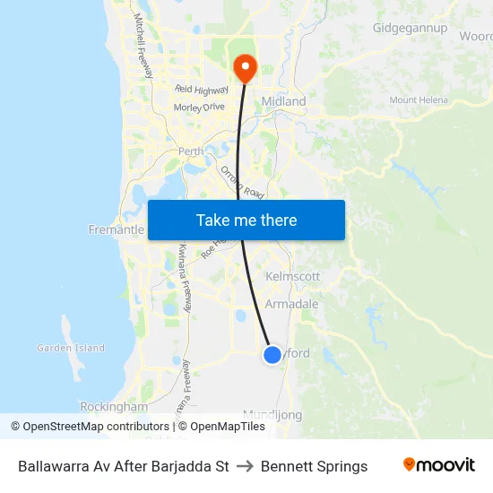 Ballawarra Av After Barjadda St to Bennett Springs map