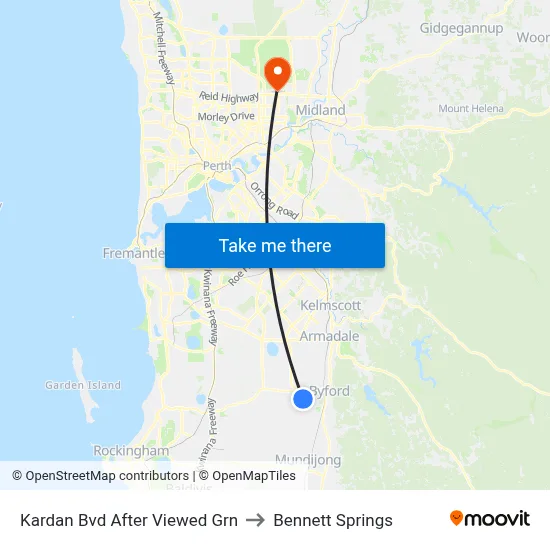 Kardan Bvd After Viewed Grn to Bennett Springs map