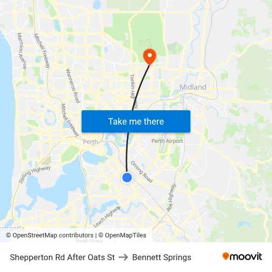 Shepperton Rd After Oats St to Bennett Springs map