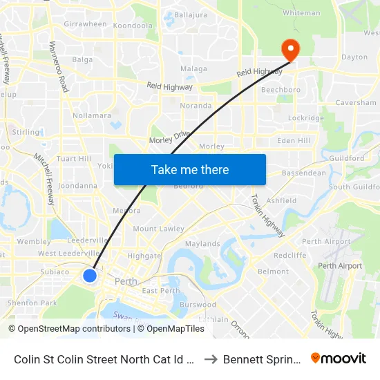 Colin St Colin Street North Cat Id 42 to Bennett Springs map