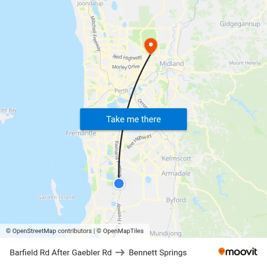 Barfield Rd After Gaebler Rd to Bennett Springs map