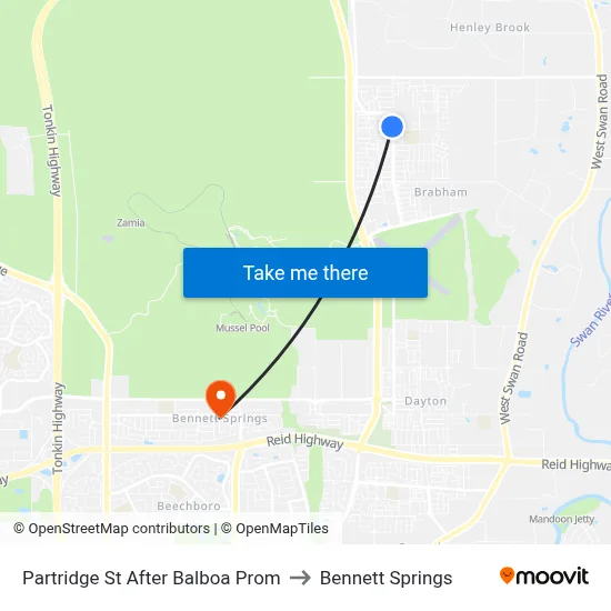 Partridge St After Balboa Prom to Bennett Springs map