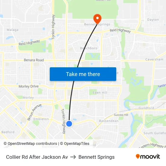 Collier Rd After Jackson Av to Bennett Springs map