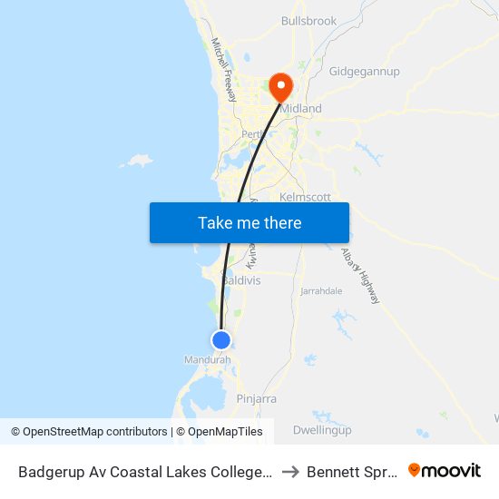 Badgerup Av Coastal Lakes College Stand 2 to Bennett Springs map