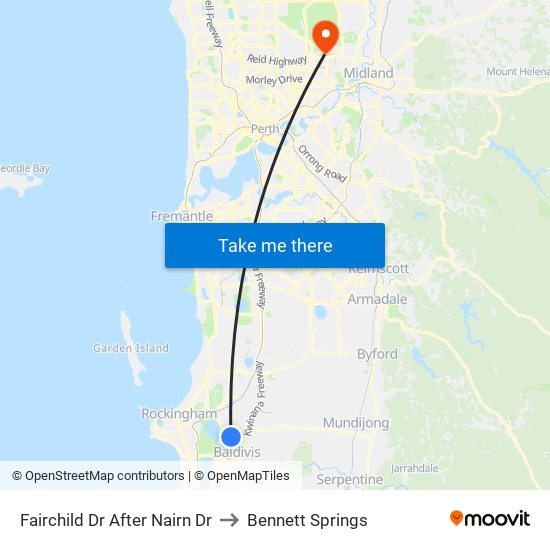 Fairchild Dr After Nairn Dr to Bennett Springs map