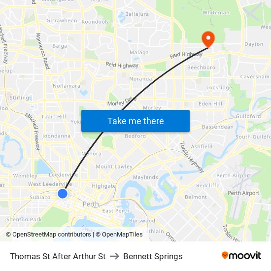 Thomas St After Arthur St to Bennett Springs map