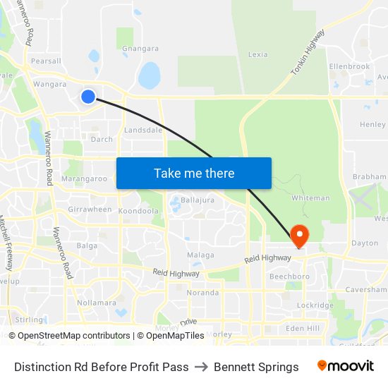 Distinction Rd Before Profit Pass to Bennett Springs map