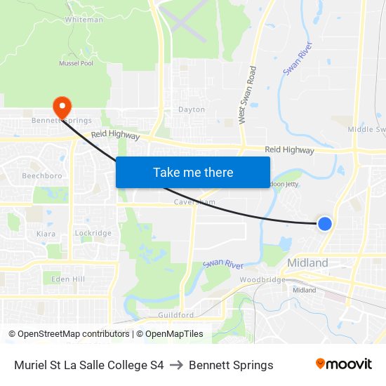 Muriel St La Salle College S4 to Bennett Springs map